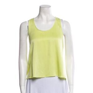 LUNYA Washable Silk Tulip Back Tank - Chartreuse Yellow